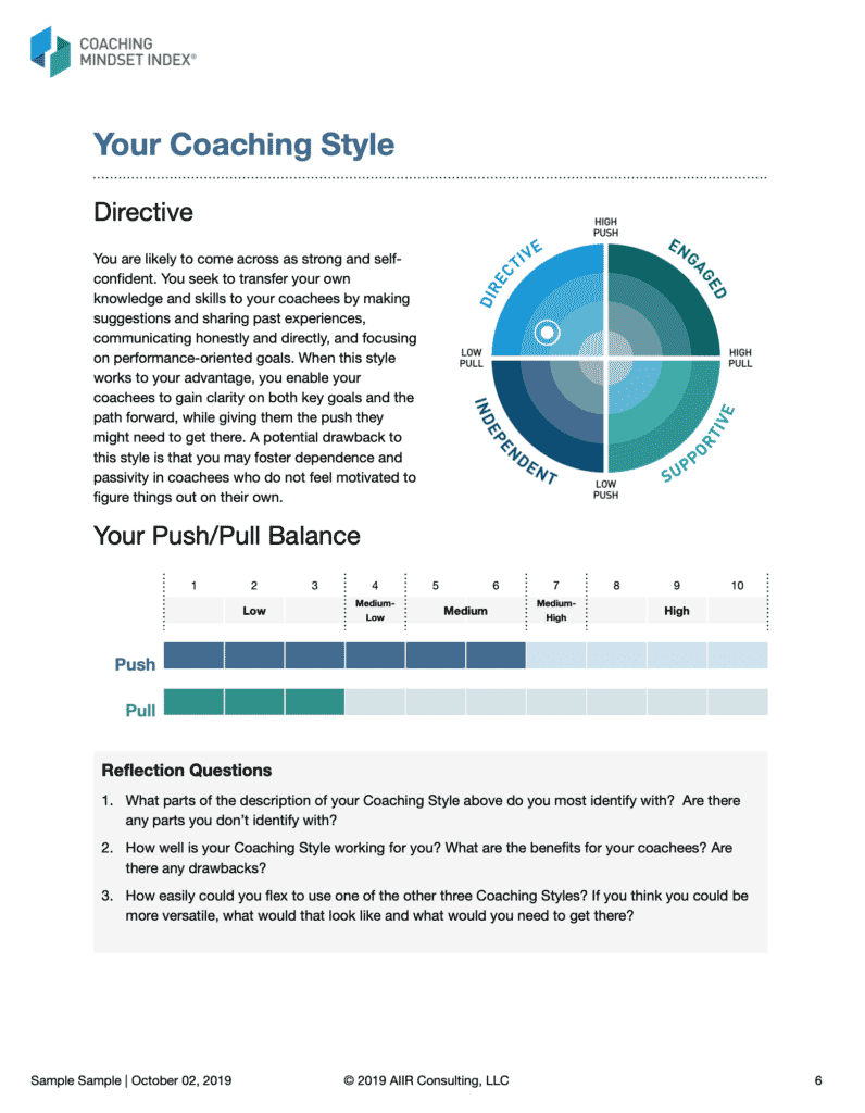 an illustrated version of the coaching mindset feedback one sheet about being a leader as coach