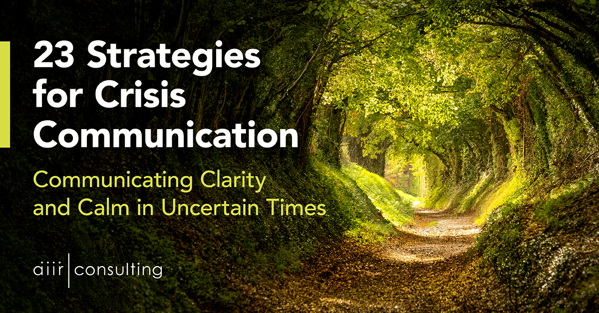 23 Strategies for Crisis Communication