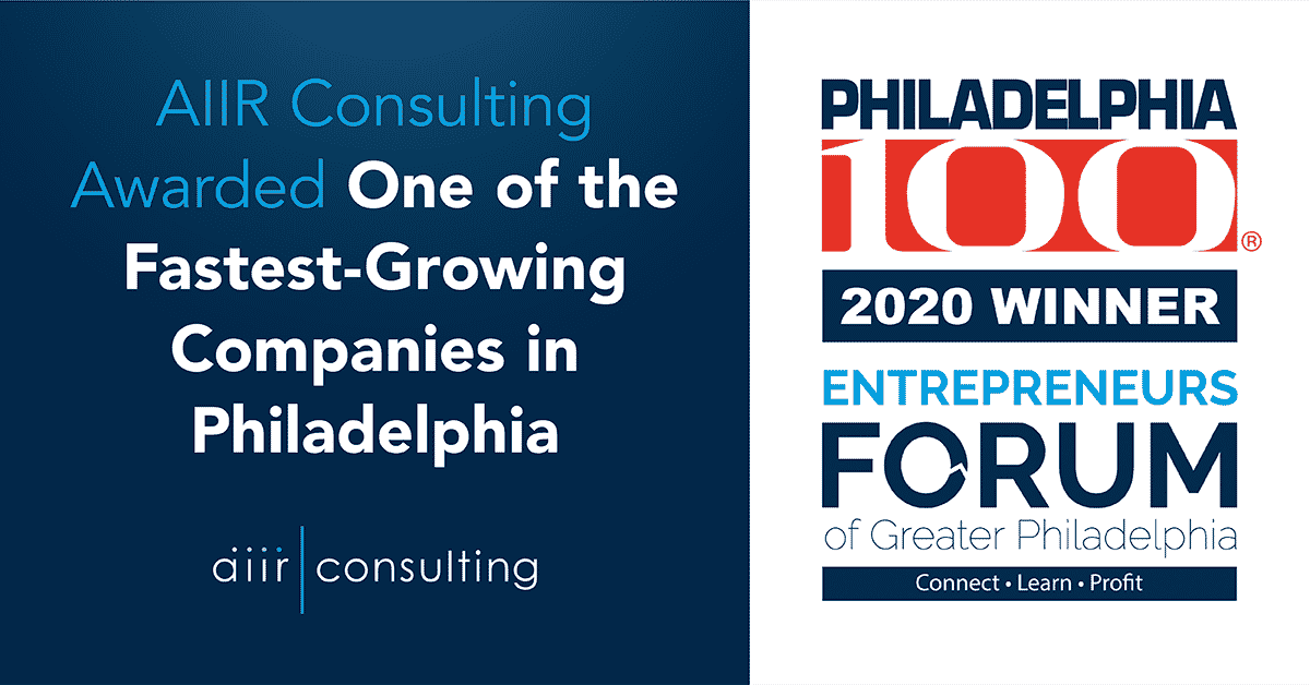 AIIR is the 22nd-Fastest Growing Company in Philadelphia