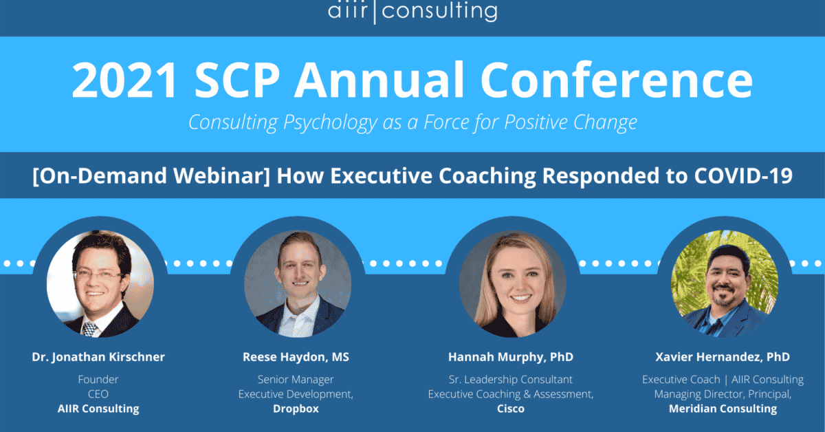 [On Demand Webinar] 2021 SCP Conference: How Executive Coaching Responded to COVID-19