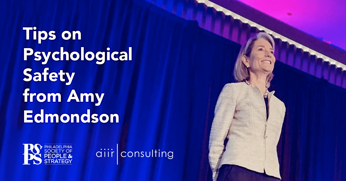 Tips on Psychological Safety - AIIR Consulting
