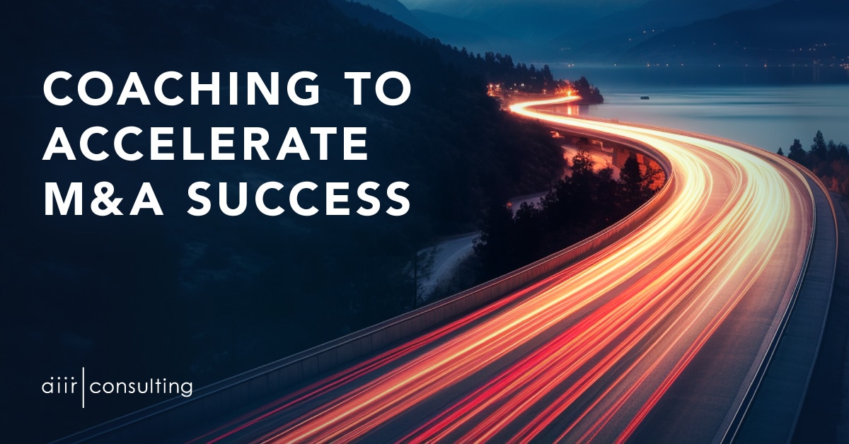 Coaching to accelerate M&A success